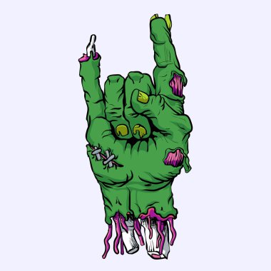 Zombie hand,hand cartoon ,hand illustration 